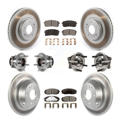Kit de plaquettes de rotor de frein, roulement de moyeu avant et arrière (10 pièces) pour Kia Sedon 2015 – 2021