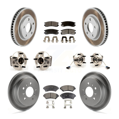 Kit de rotor et de plaquettes de frein revêtus de roulement de moyeu avant et arrière (10 pièces) pour Chevrolet Ventur