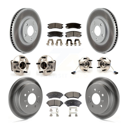 Kit de rotors et plaquettes de frein revêtus de roulement de moyeu avant et arrière (10 pièces) pour Chevrolet Impal