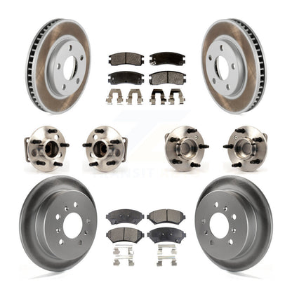 Kit de rotor et de plaquettes de frein revêtus de roulement de moyeu avant et arrière (10 pièces) pour Chevrolet Ventur