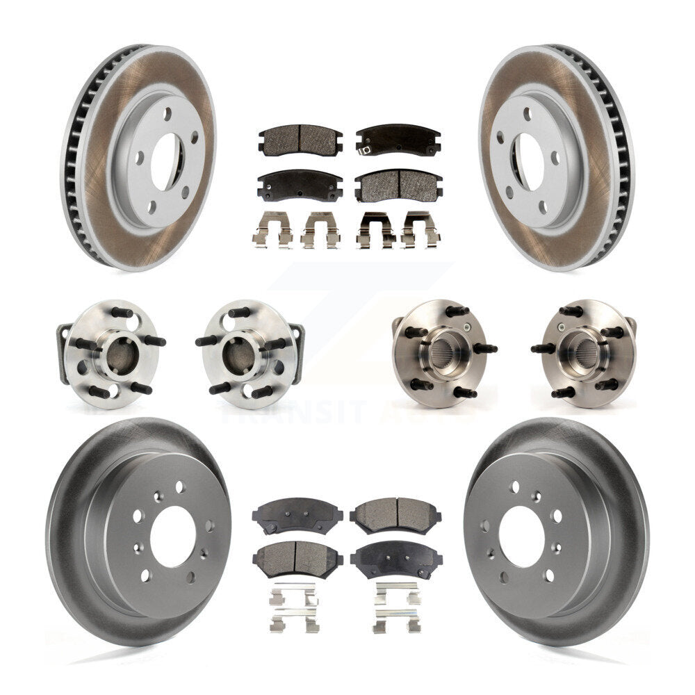Kit de plaquettes de Rotor de frein revêtues de roulement de moyeu avant et arrière (10 pièces) pour Buick Century Rega