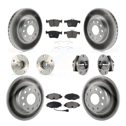 Kit de rotor et de plaquettes de frein revêtus de roulement de moyeu avant et arrière (10 pièces) pour Audi A3 2016 2.0