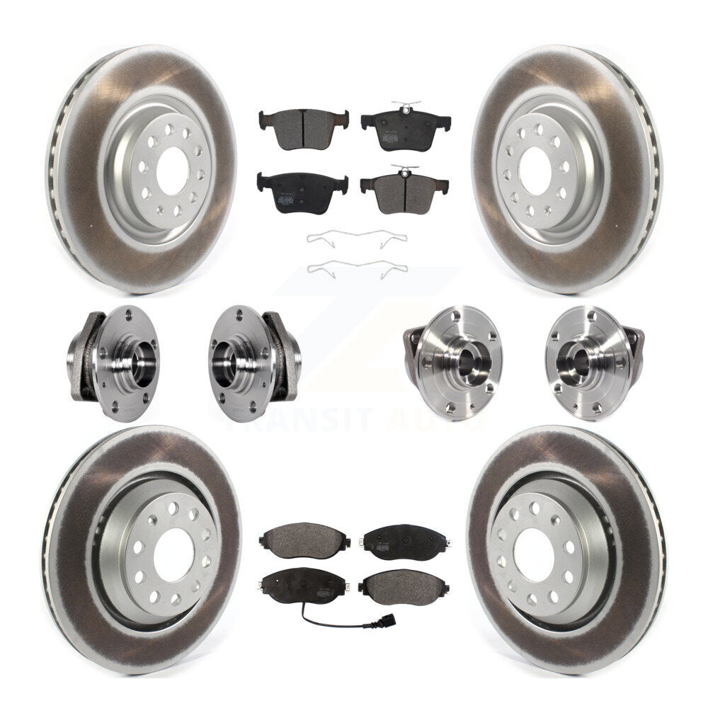 Kit de plaquettes de rotor de frein, roulement de moyeu avant et arrière (10 pièces) pour Volkswagen Golf R S