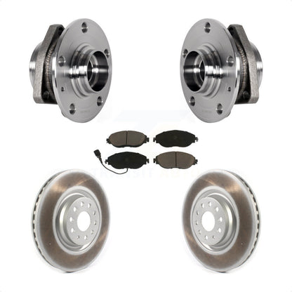 Kit de rotors et plaquettes de frein à disque enduits d'assemblage de roulement de moyeu avant pour Audi S3