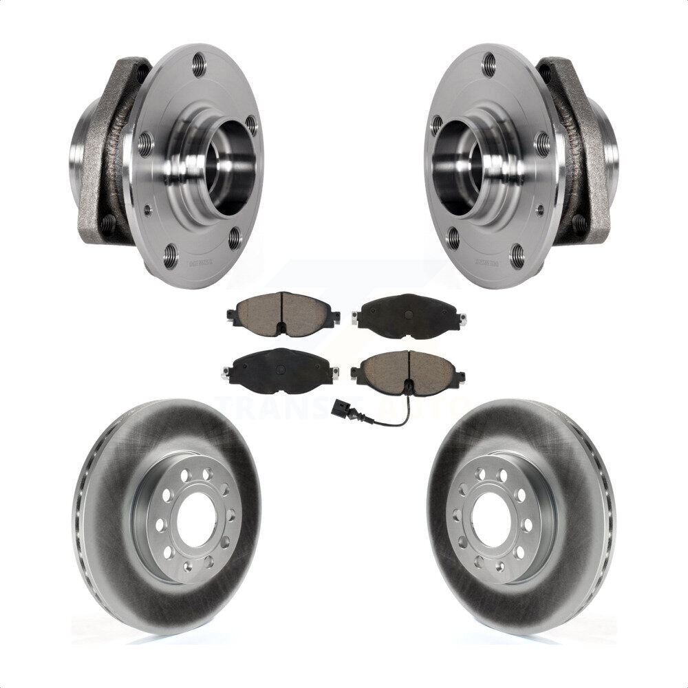 Ensemble de roulement de moyeu avant, Kit de plaquettes de Rotor de frein à disque revêtu pour Audi A3 2016 2.0