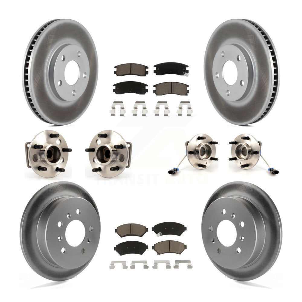 Kit de rotors et plaquettes de frein revêtus de roulement de moyeu avant et arrière (10 pièces) pour Chevrolet Impal