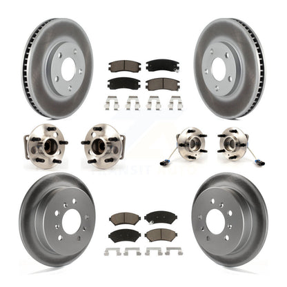 Kit de rotors et plaquettes de frein revêtus de roulement de moyeu avant et arrière (10 pièces) pour Chevrolet Impal