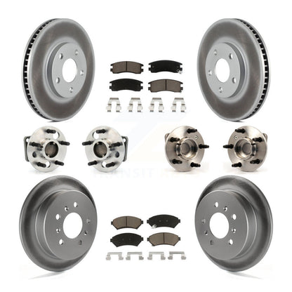 Kit de rotors et plaquettes de frein revêtus de roulement de moyeu avant et arrière (10 pièces) pour Chevrolet Impal