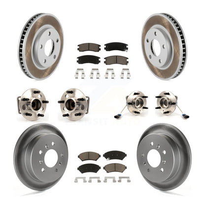 Kit de rotor et de plaquettes de frein revêtus de roulement de moyeu avant et arrière (10 pièces) pour Chevrolet Ventur