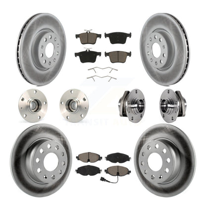 Kit de rotors et plaquettes de frein revêtus de roulement de moyeu avant et arrière (10 pièces) pour Audi A3 Sportbac