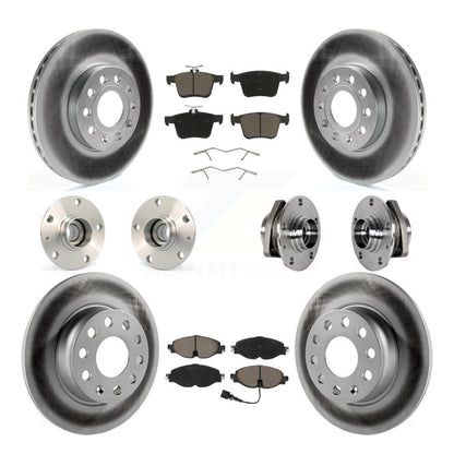 Kit de rotor et de plaquettes de frein revêtus de roulement de moyeu avant et arrière (10 pièces) pour Audi A3 2016 2.0