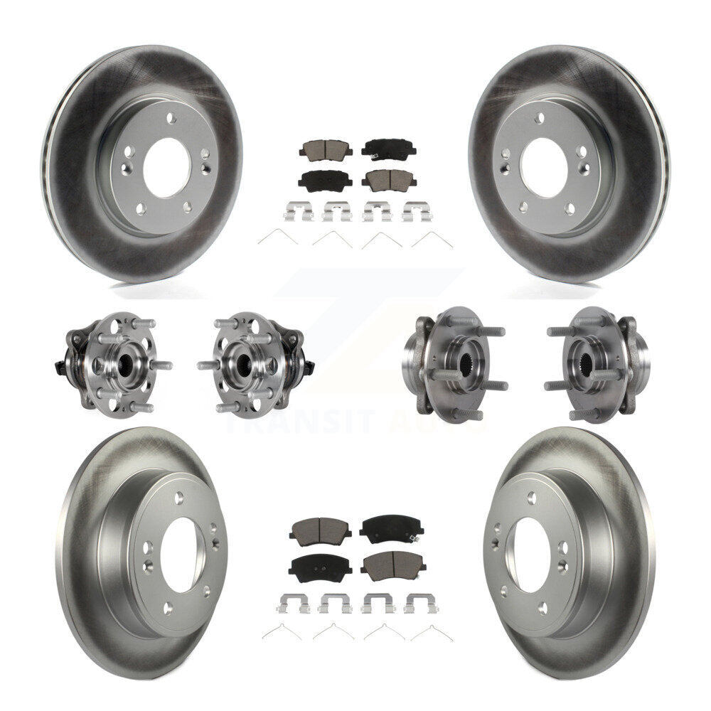 Kit de plaquettes de rotor de frein, roulement de moyeu avant et arrière (10 pièces) pour Hyundai Elantra 2.0