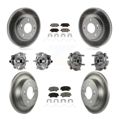 Kit de plaquettes de rotor de frein, roulement de moyeu avant et arrière (10 pièces) pour Hyundai Elantra 2.0