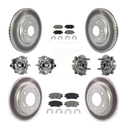Kit de plaquettes de rotor de frein, roulement de moyeu avant et arrière (10 pièces) pour Hyundai Elantra 1.6