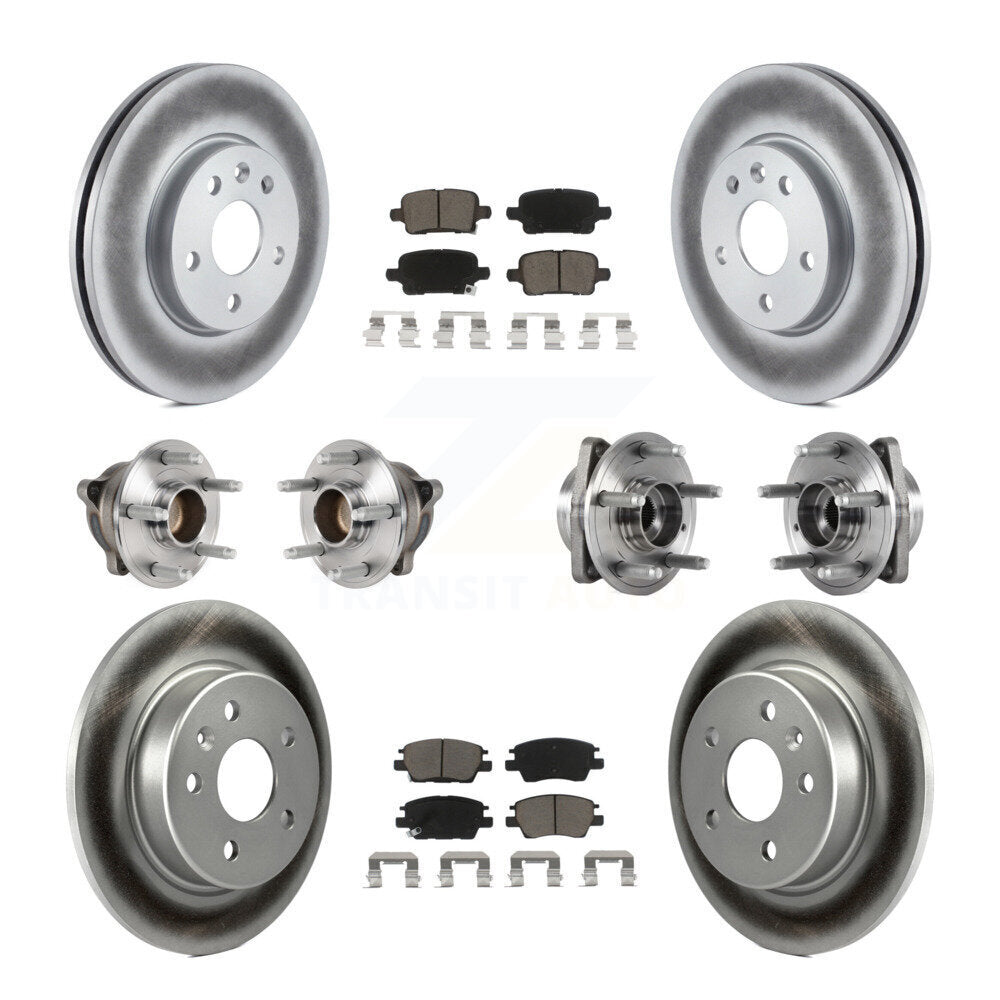 Kit de plaquettes de rotor de frein, roulement de moyeu avant et arrière (10 pièces) pour Chevrolet Cruze Vol