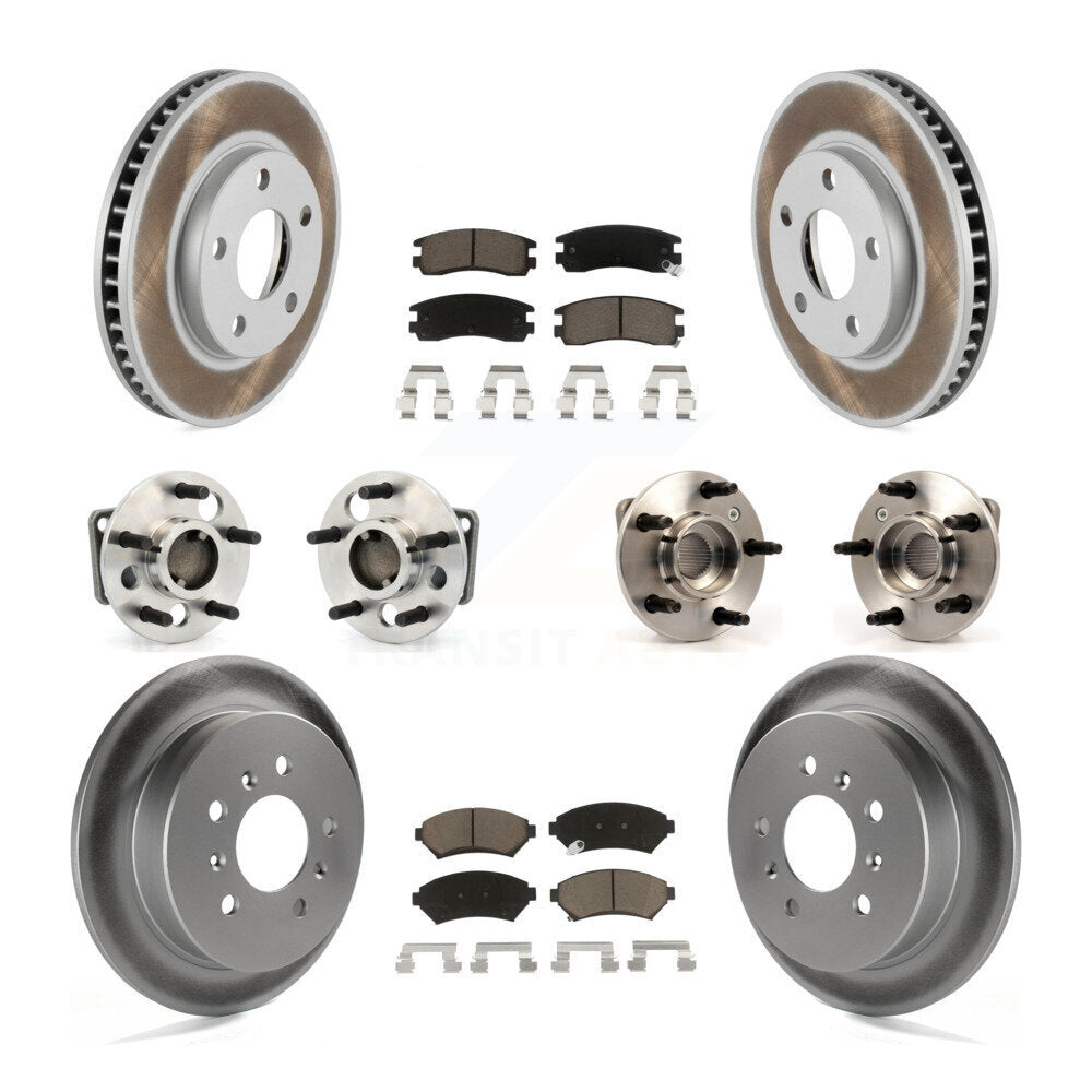 Kit de plaquettes de Rotor de frein revêtues de roulement de moyeu avant et arrière (10 pièces) pour Buick Century Rega