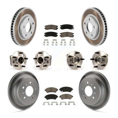 Kit de rotor et de plaquettes de frein revêtus de roulement de moyeu avant et arrière (10 pièces) pour Chevrolet Ventur