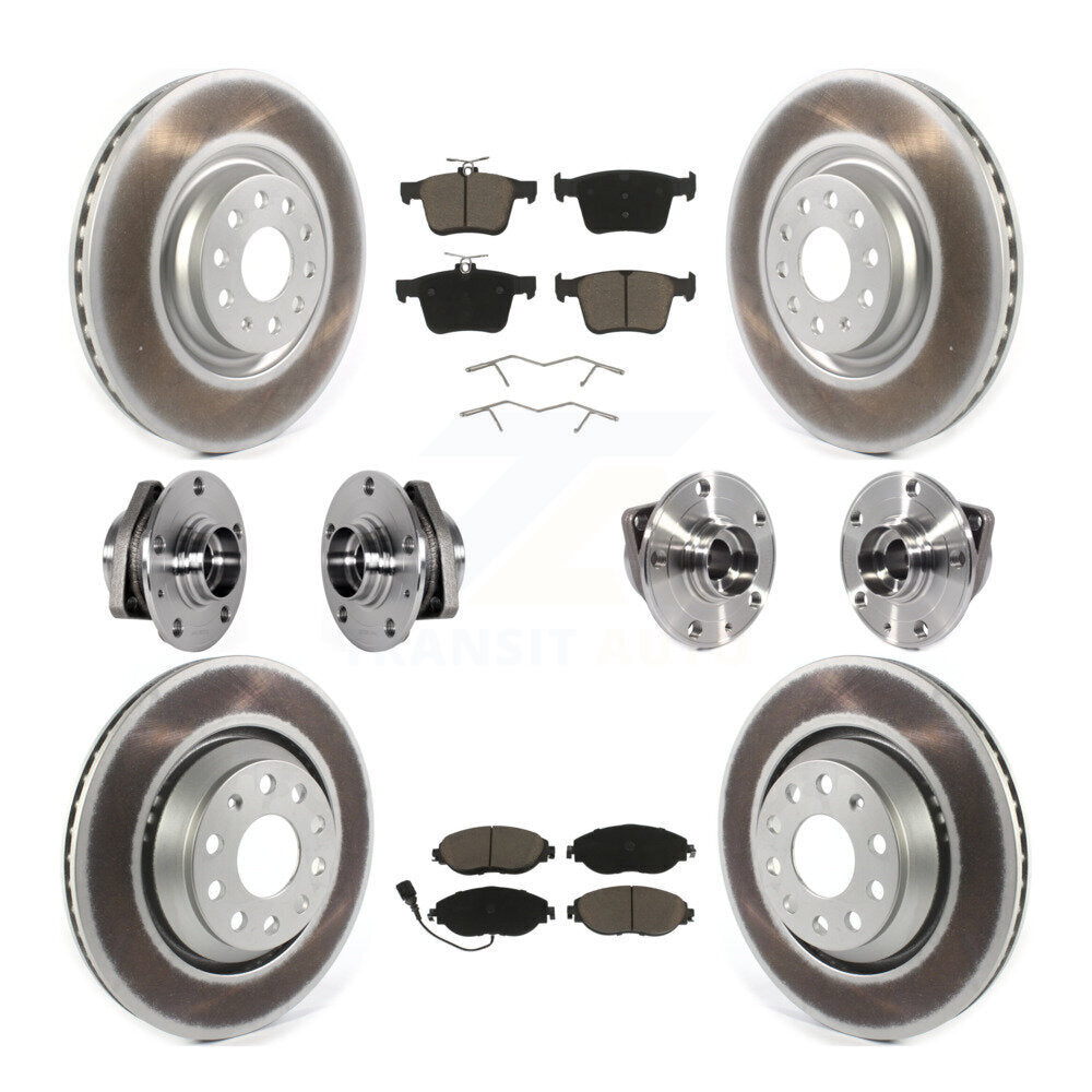 Kit de plaquettes de rotor de frein, roulement de moyeu avant et arrière (10 pièces) pour Volkswagen Golf R S