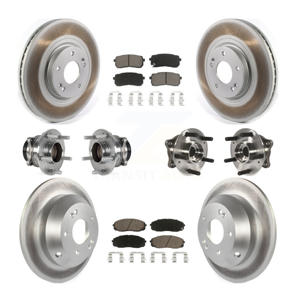Kit de plaquettes de rotor de frein, roulement de moyeu avant et arrière (10 pièces) pour Kia Sedon 2015 – 2021