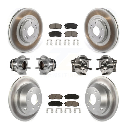 Kit de plaquettes de rotor de frein, roulement de moyeu avant et arrière (10 pièces) pour Kia Sedon 2015 – 2021