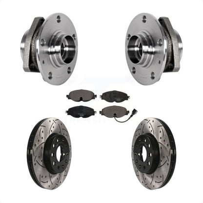 Ensemble de roulements de moyeu avant, fente de perçage, Kit de plaquettes de Rotor de frein pour Audi A3 2016 2.0