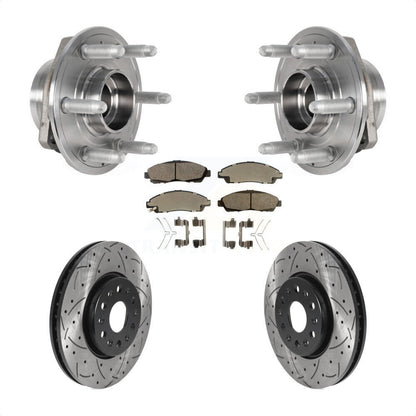 Kit de plaquettes de Rotor de frein, roulement de moyeu avant, fente de perçage, pour Chevrolet Traverse GM