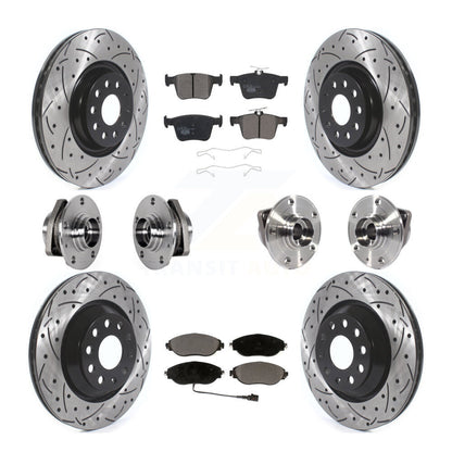 Kit de plaquettes de rotor de frein, roulement de moyeu avant et arrière (10 pièces) pour Volkswagen Golf R S