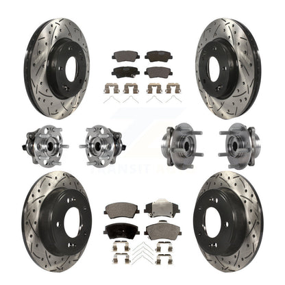 Kit de plaquettes de rotor de frein, roulement de moyeu avant et arrière (10 pièces) pour Hyundai Elantra 2.0