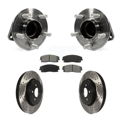Kit de plaquettes de Rotor de frein, roulement de moyeu avant, fente de perçage, pour Dodge Charger RWD avec 3.6