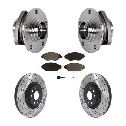 Kit de rotor et de plaquettes de frein à fente percée, ensemble de roulement de moyeu avant, pour Audi S
