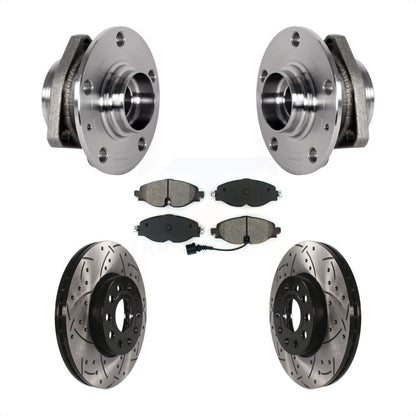 Ensemble de roulements de moyeu avant, fente de perçage, Kit de plaquettes de Rotor de frein pour Audi A3 2016 2.0