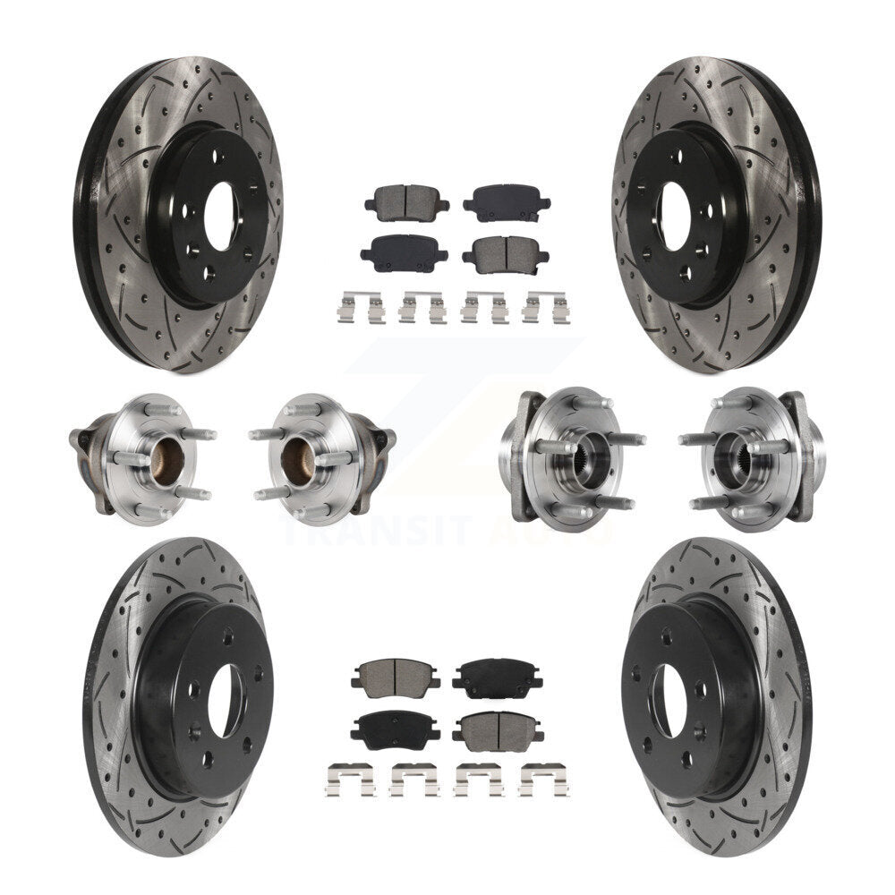 Kit de plaquettes de rotor de frein, roulement de moyeu avant et arrière (10 pièces) pour Chevrolet Cruze Vol
