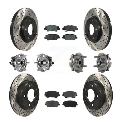 Kit de plaquettes de rotor de frein, roulement de moyeu avant et arrière (10 pièces) pour Hyundai Elantra 2.0