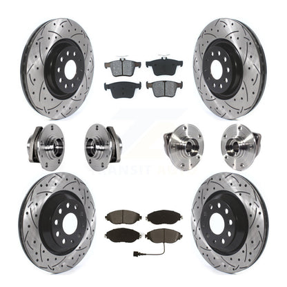 Kit de plaquettes de rotor de frein, roulement de moyeu avant et arrière (10 pièces) pour Volkswagen Golf R S