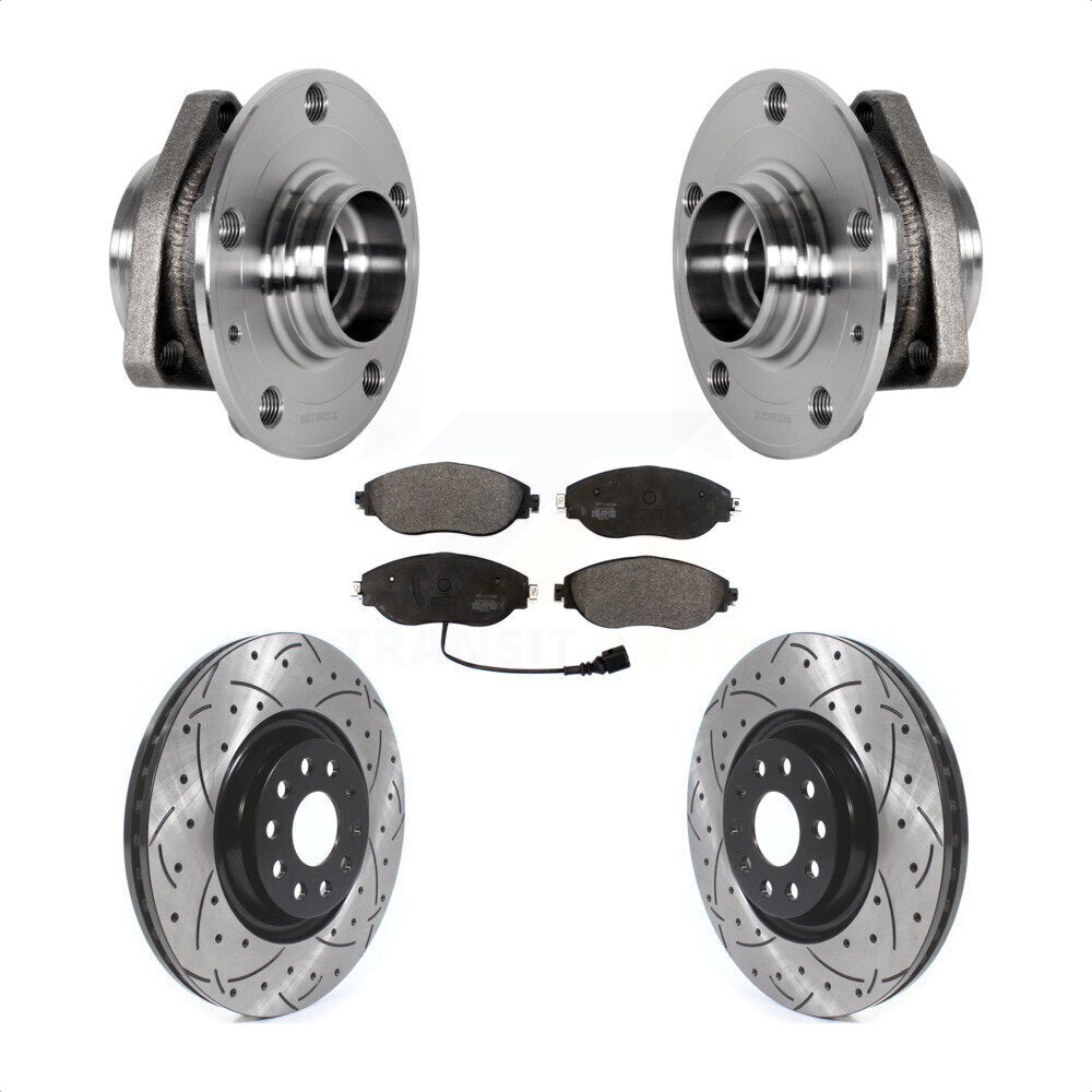 Kit de rotor et de plaquettes de frein à fente percée, ensemble de roulement de moyeu avant, pour Audi S