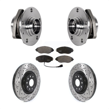 Kit de rotor et de plaquettes de frein à fente percée, ensemble de roulement de moyeu avant, pour Audi S