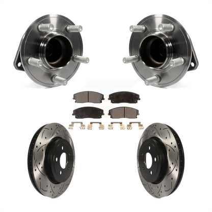 Kit de plaquettes de Rotor de frein, roulement de moyeu avant, fente de perçage, pour Dodge Charger RWD avec 3.6