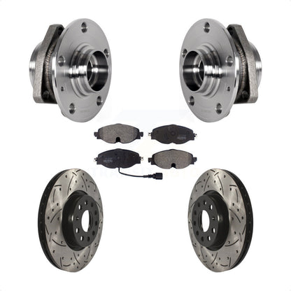 Kit de plaquettes de Rotor de frein, roulement de moyeu avant, fente percée, pour Audi A3 Sportback e-tro