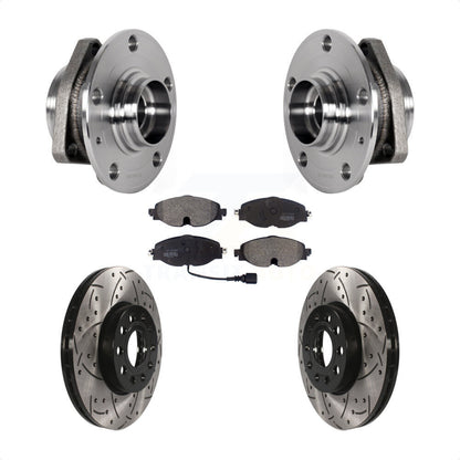 Ensemble de roulements de moyeu avant, fente de perçage, Kit de plaquettes de Rotor de frein pour Audi A3 2016 2.0