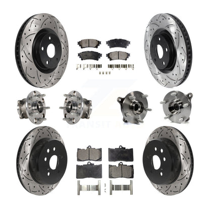 Kit de rotor et de plaquettes de frein revêtus de roulement de moyeu avant et arrière (10 pièces) pour Lexus IS300 IS35