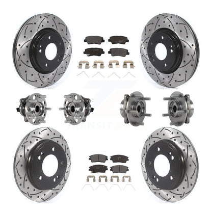Kit de plaquettes de rotor de frein, roulement de moyeu avant et arrière (10 pièces) pour Hyundai Elantra 1.6