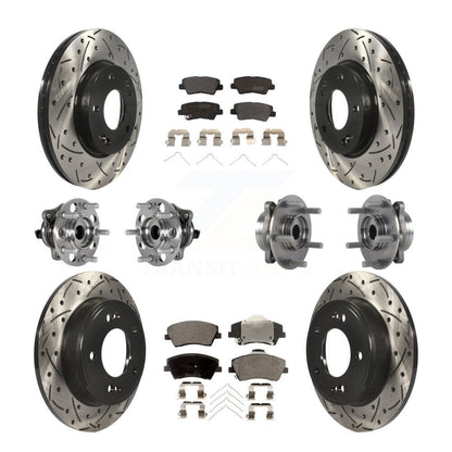Kit de plaquettes de rotor de frein, roulement de moyeu avant et arrière (10 pièces) pour Hyundai Elantra 2.0