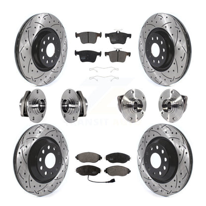 Kit de plaquettes de rotor de frein, roulement de moyeu avant et arrière (10 pièces) pour Volkswagen Golf R S