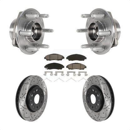 Kit de plaquettes de Rotor de frein, roulement de moyeu avant, fente de perçage, pour Chevrolet Traverse GM