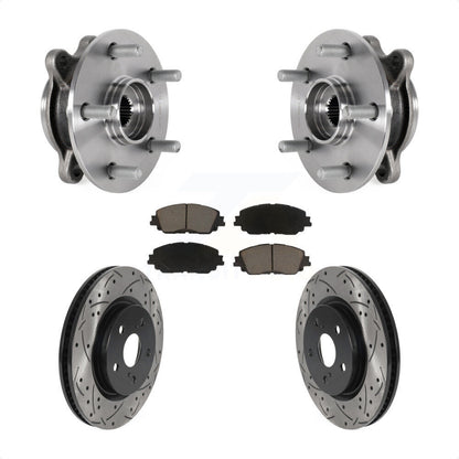 Kit de plaquettes de Rotor de frein, roulement de moyeu avant, fente percée, pour Toyota Camry Lexus ES25