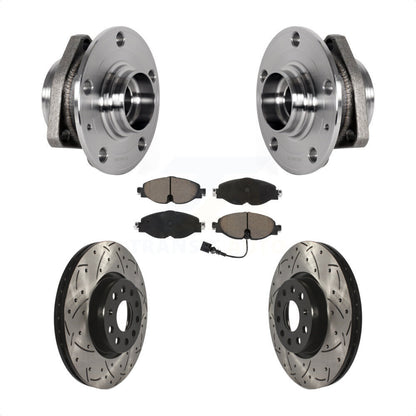 Kit de plaquettes de Rotor de frein, roulement de moyeu avant, fente percée, pour Audi A3 Sportback e-tro