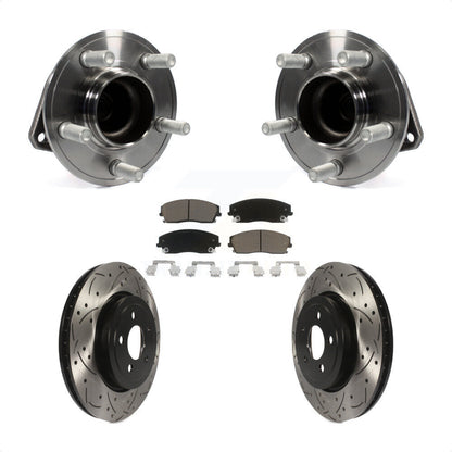 Kit de plaquettes de Rotor de frein, roulement de moyeu avant, fente de perçage, pour Dodge Charger RWD avec 3.6