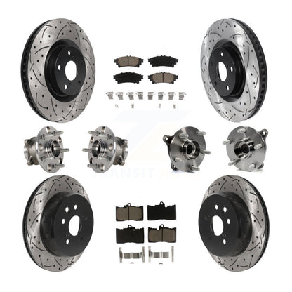 Kit de rotor et de plaquettes de frein revêtus de roulement de moyeu avant et arrière (10 pièces) pour Lexus IS300 IS35
