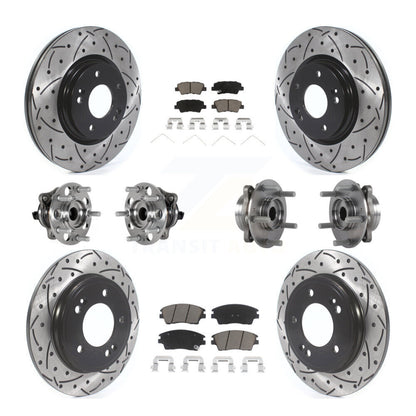 Kit de plaquettes de rotor de frein, roulement de moyeu avant et arrière (10 pièces) pour Hyundai Elantra 1.6
