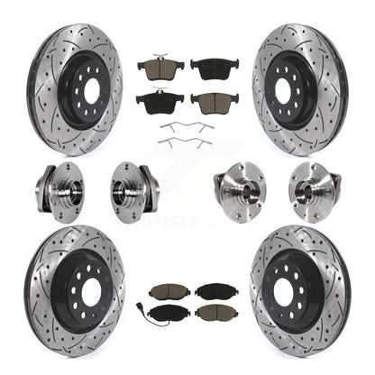 Kit de plaquettes de rotor de frein, roulement de moyeu avant et arrière (10 pièces) pour Volkswagen Golf R S